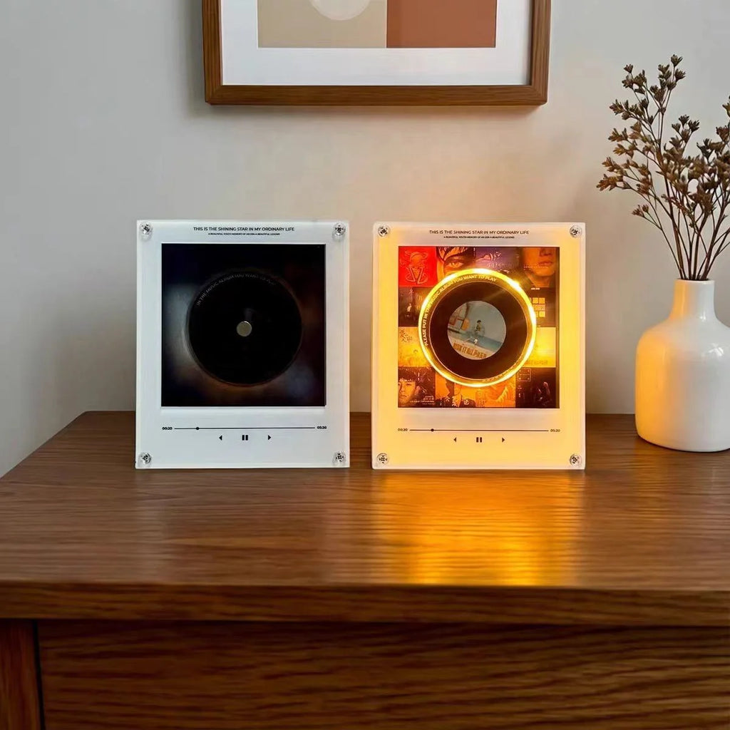 Festive USB-C Rechargeable Rotatable LED Light & NFC Music Player Fridge Magnet - Perfect Holiday Gift, Ready to Ship!